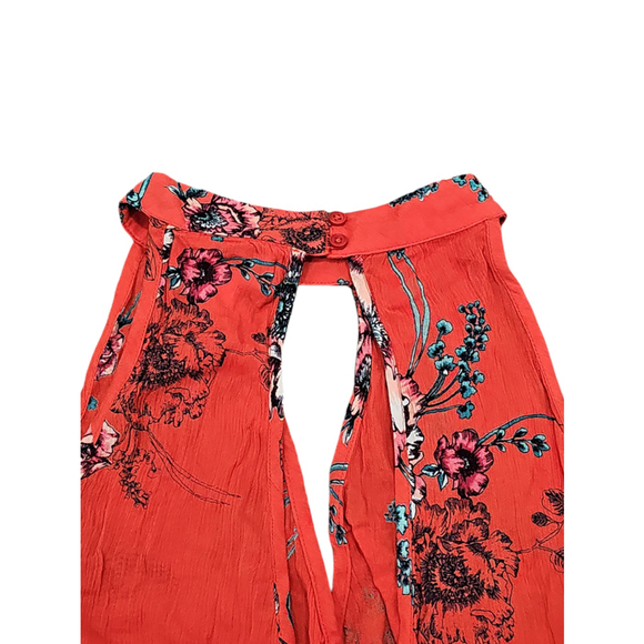 NWOT Band of Gypsies Floral Romper Size L Red - Picture 10 of 12